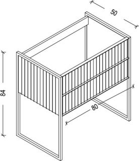 Тумба под раковину Armadi Art Monaco 80см капучино/золото 866-080-CPG